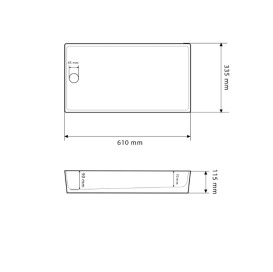 Раковина для ванної кімнати VBI VELLETRI M 61x33,5 см кераміка білий VBI-015901