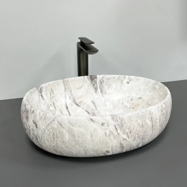 Раковина для ванної кімнати VBI VENETO 46,5x32 см кераміка камінь матовий VBI-012803
