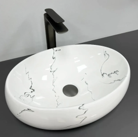 Раковина для ванної кімнати VBI VENETO 46,5x32 см кераміка мармо глянсовий VBI-012807