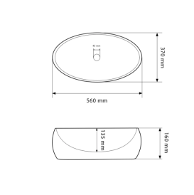 Раковина для ванной VBI VENETO M 56x37 см керамика белый VBI-012802