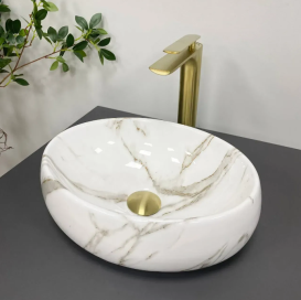 Раковина для ванной VBI VENETO S 38x28,5 см керамика аякс глянцевый VBI-012808