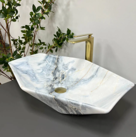 Раковина для ванної кімнати VBI VENEZIA 64,5x41,5 см кераміка граніт глянсовий VBI-012404