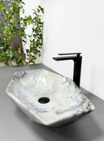 Раковина для ванной VBI VENEZIA S 57,5x37 см керамика гранит глянцевый VBI-012402