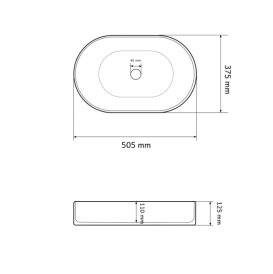 Раковина для ванной VBI VERONA 50 50,5x37,5 см керамика бежевый матовый VBI-011305