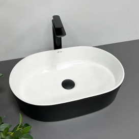 Раковина для ванної кімнати VBI VERONA 50 50x34 см кераміка чорно-білий VBI-011309