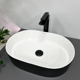 Раковина для ванної кімнати VBI VERONA 50 50x34 см кераміка чорно-білий VBI-011309