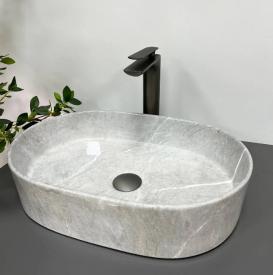 Раковина для ванної кімнати VBI VERONA 50 50x34 см кераміка сірий камінь VBI-011310