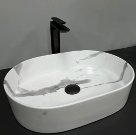 Раковина для ванної кімнати VBI VERONA 50 50x34 см кераміка природний мармур глянсовий VBI-011311