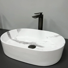 Раковина для ванної кімнати VBI VERONA 50 50x34 см кераміка природний мармур глянсовий VBI-011311