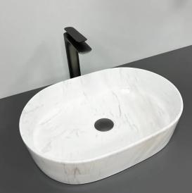 Раковина для ванной VBI VERONA 50 50x34 см керамика природный мармо глянцевый VBI-011315