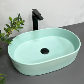 Раковина для ванної кімнати VBI VERONA 50 50x34 см кераміка бірюзовий матовий  VBI-011318