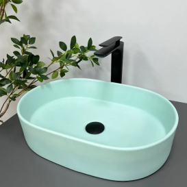 Раковина для ванної кімнати VBI VERONA 50 50x34 см кераміка бірюзовий матовий  VBI-011318