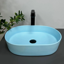 Раковина для ванной VBI VERONA 50 50x34 см керамика синий матовый VBI-011321