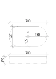 Раковина для ванної кімнати VBI VERONA 70 70x37 см кераміка білий VBI-011302