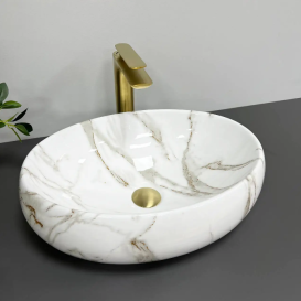 Раковина для ванной VBI VICENZA 46,5x32 см керамика лава глянцевая VBI-012804