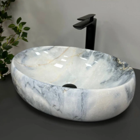 Раковина для ванної кімнати VBI VICENZA 46,5x32 см кераміка граніт глянсовий VBI-012806