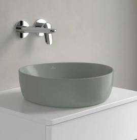 Раковина для ванної кімнати Villeroy & Boch Antao 40х39,5 см TitanCeram CeramicPlus Morning Green зелений 4A7240R8