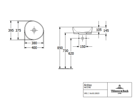 Раковина для ванної кімнати Villeroy & Boch Antao 40х39,5 см TitanCeram CeramicPlus Morning Green зелений 4A7240R8