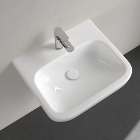 Раковина для ванной Villeroy & Boch Architectura 55х47 см санитарная керамика альпийский белый CeramicPlus 418856R1