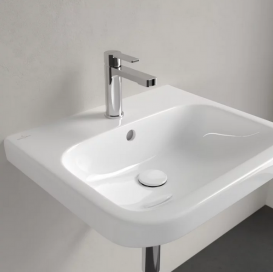 Раковина для ванной Villeroy & Boch Architectura 55х47 см шлифованная санитарная керамика альпийский белый CeramicPlus 41885GR1