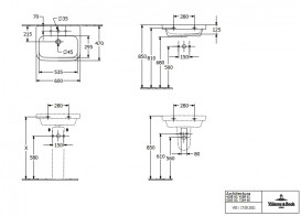 Раковина для ванної кімнати Villeroy & Boch Architectura 60х47 см санітарна кераміка альпійський білий CeramicPlus 418860R1