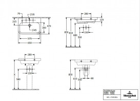 Раковина для ванной Villeroy & Boch Architectura 65х47 см санитарная керамика альпийский белый 41886501