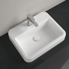 Раковина для ванної кімнати Villeroy & Boch Architectura 55х43 см санітарна кераміка альпійський білий CeramicPlus 419356R1