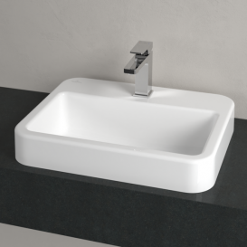 Раковина для ванної кімнати Villeroy & Boch Architectura 55х43 см санітарна кераміка альпійський білий CeramicPlus 419356R1