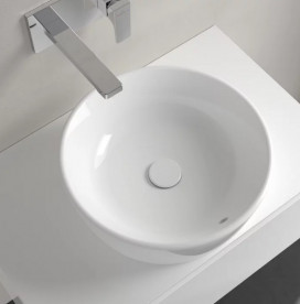 Раковина для ванной Villeroy & Boch Architectura ⌀45 см санитарная керамика альпийский белый CeramicPlus 5A2545R1