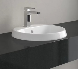 Раковина для ванной Villeroy & Boch Architectura ⌀45 см санитарная керамика альпийский белый 5A654501