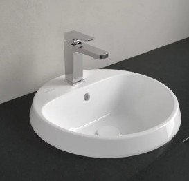 Раковина для ванной Villeroy & Boch Architectura ⌀45 см санитарная керамика альпийский белый CeramicPlus 5A6545R1