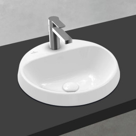 Раковина для ванной Villeroy & Boch Architectura ⌀45 см санитарная керамика альпийский белый CeramicPlus 5A6546R1