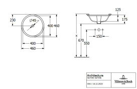Раковина для ванной Villeroy & Boch Architectura ⌀46 см санитарная керамика альпийский белый 5A754601