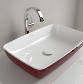 Раковина для ванной Villeroy & Boch Artis 58х38,5 см без перелива TitanCeram bordeaux (бордо) 417258BCS9