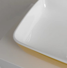 Раковина для ванної кімнати Villeroy & Boch Artis 58х38,5 см без переливу TitanCeram Indian summer (жовтий) 417258BCW9