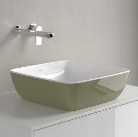 Раковина для ванной Villeroy & Boch Artis 41х41 см без перелива TitanCeram sage green (зеленый шалфей) 417841BCS8