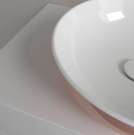 Раковина для ванної кімнати Villeroy & Boch Artis ⌀43 см без переливу TitanCeram powder (пудра) 417943BCT0