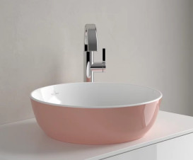 Раковина для ванной Villeroy & Boch Artis ⌀43 см без перелива TitanCeram powder (пудра) 417943BCT0