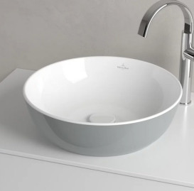 Раковина для ванної кімнати Villeroy & Boch Artis ⌀43 см без переливу TitanCeram french linen 417943BCT7