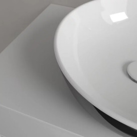 Раковина для ванной Villeroy & Boch Artis ⌀43 см без перелива TitanCeram coal black (угольно-черный) 417943BCT8