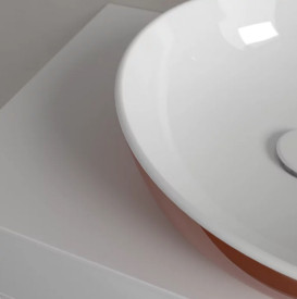 Раковина для ванной Villeroy & Boch Artis ⌀43 см без перелива TitanCeram rust (ржавчина) 417943BCW8