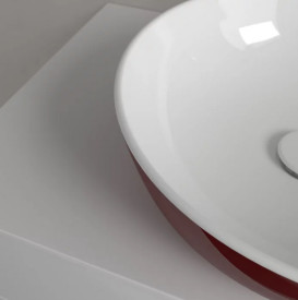 Раковина для ванної кімнати Villeroy & Boch Artis ⌀43 см без переливу TitanCeram bordeaux (бордо) 417943BCS9