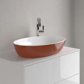 Раковина для ванної Villeroy & Boch Artis 61х41 см без переливу TitanCeram rust (іржа) 419861BCW8