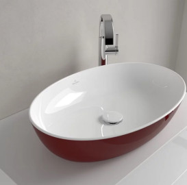 Раковина для ванной Villeroy & Boch Artis 61х41 см без перелива TitanCeram bordeaux (бордо) 419861BCS9