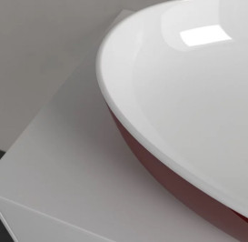 Раковина для ванной Villeroy & Boch Artis 61х41 см без перелива TitanCeram bordeaux (бордо) 419861BCS9