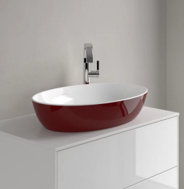 Раковина для ванной Villeroy & Boch Artis 61х41 см без перелива TitanCeram bordeaux (бордо) 419861BCS9