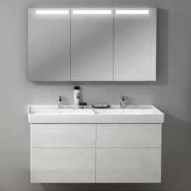 Раковина для ванной Villeroy & Boch Collaro 130x47 см двойная без перелива камень белый CeramicPlus 4A34D1RW