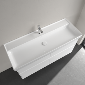 Раковина для ванної Villeroy & Boch Collaro 120x47 см без переливу білий альпійський CeramicPlus 4A33C2R1