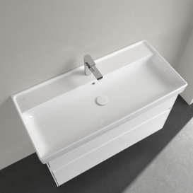 Раковина для ванной Villeroy & Boch Collaro 100x47 см с переливом камень белый CeramicPlus 4A33A5RW