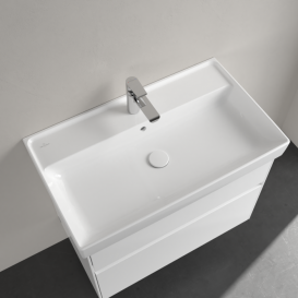 Раковина для ванной Villeroy & Boch Collaro 80x47 см с переливом камень белый CeramicPlus 4A3380RW